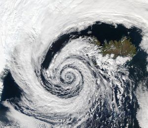 Satellite view of Cyclone